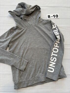 Athleta Girl Heather Gray Hooded Pullover